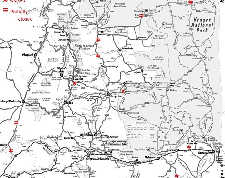 Kruger National Park: Camps Currently Open